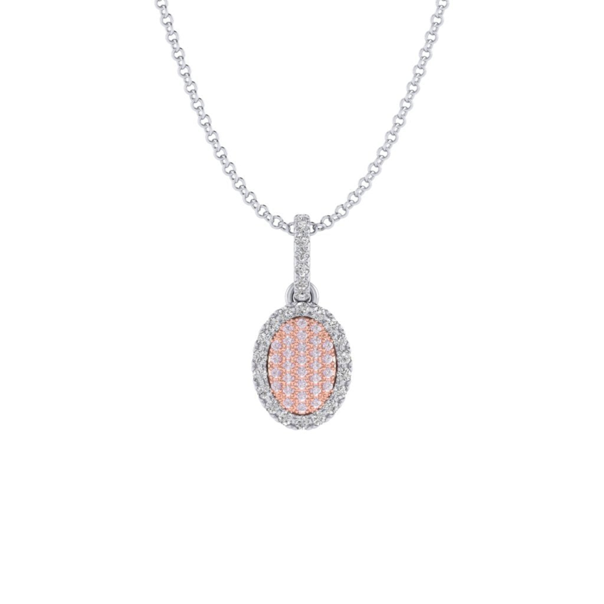 Eminence Pinks Oval Pave Pendant